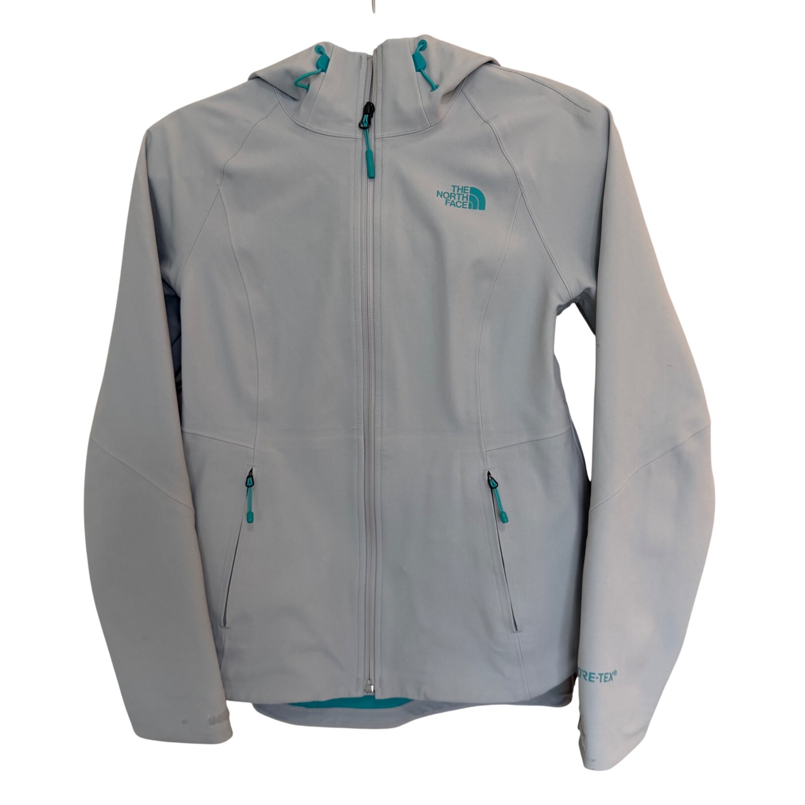 The North Face Women's Apex Flex Gore Tex Full Zip Jacket Xs Gray/Teal New!